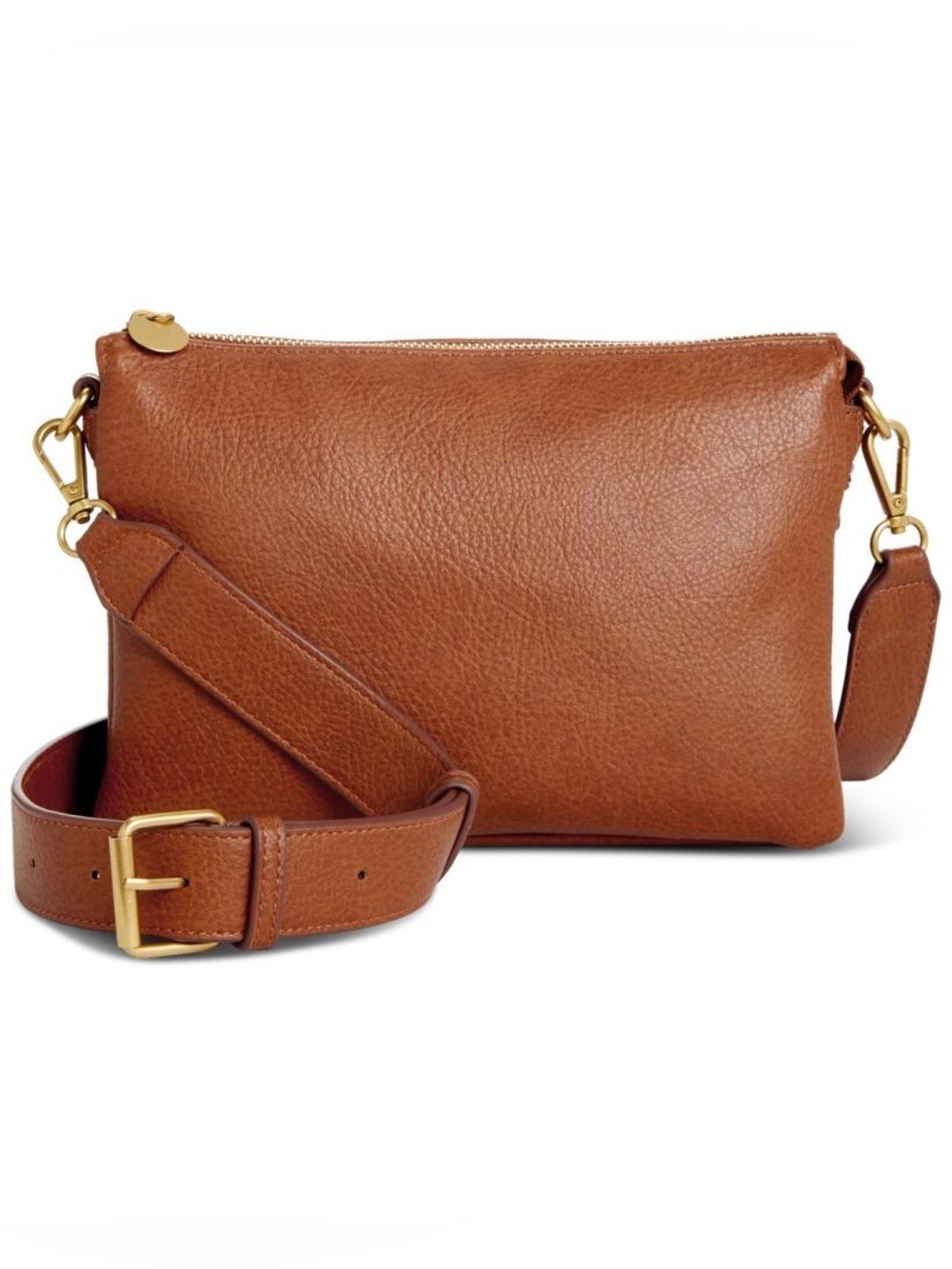 Style&Co.Double Compartment Crossbody bag in PVC leather with gold-tone hardware